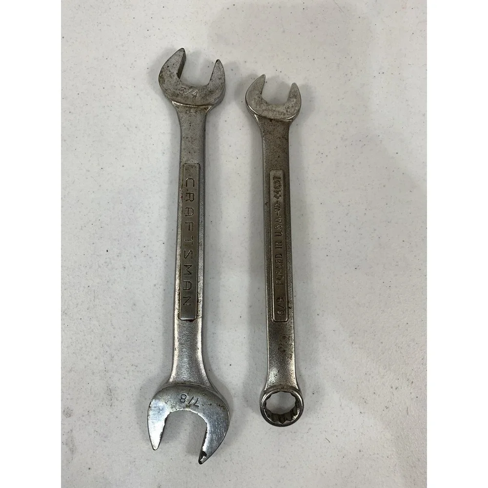 Lot Of 2 Craftsman 5/8 -VA-44697 &‎ 3/4-7/8 -VV-44584 Combo Wrenches Made in USA